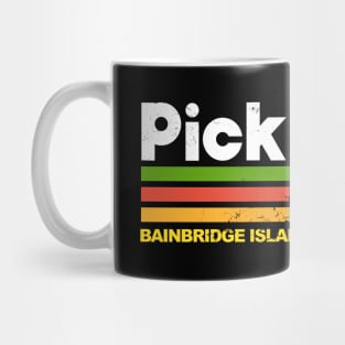 Vintage Pickleball Design - Bainbridge Island, Washington Mug